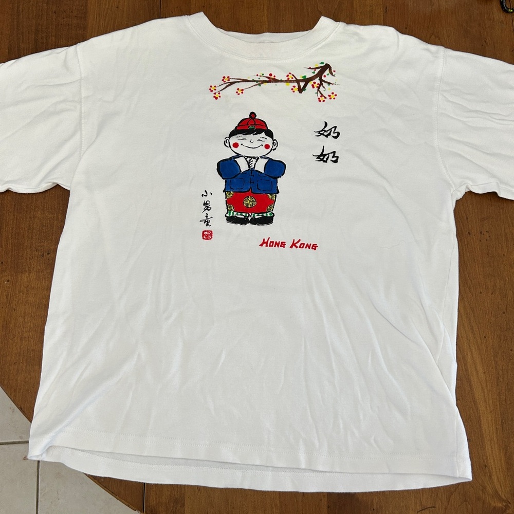 Ming's White Vintage double stitch t-shirt Hong Kong China Unisex 42
